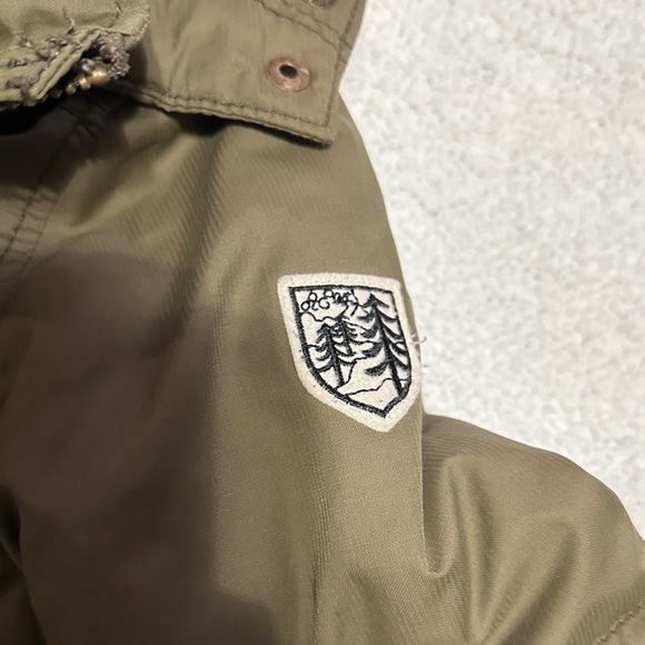 American Eagle Olive Green Fur-Lined Parka Jacket - Picture 4 of 8